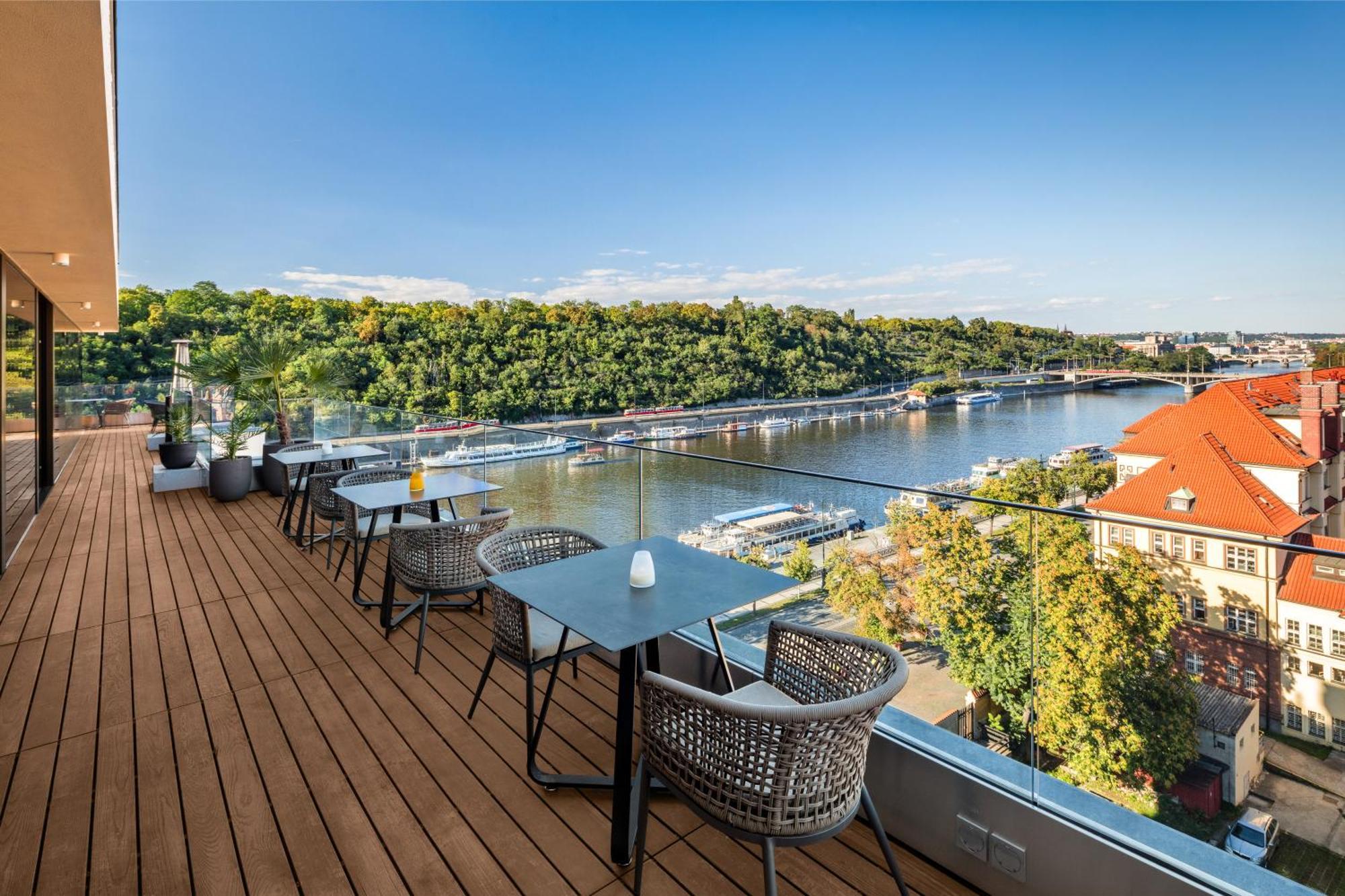 The President Hotel Prague Exterior photo View from the rooftop terrace